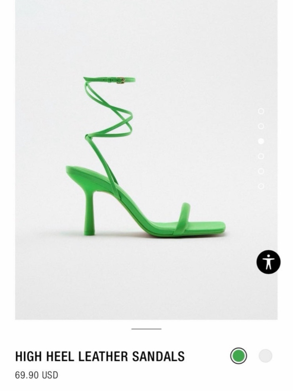 Zara Green Heels